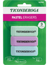 Ticonderoga Wedge Erasers, Pink, 3 Count