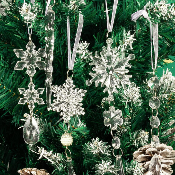 18pcs Christmas Tree Decoration Crystal Ornaments