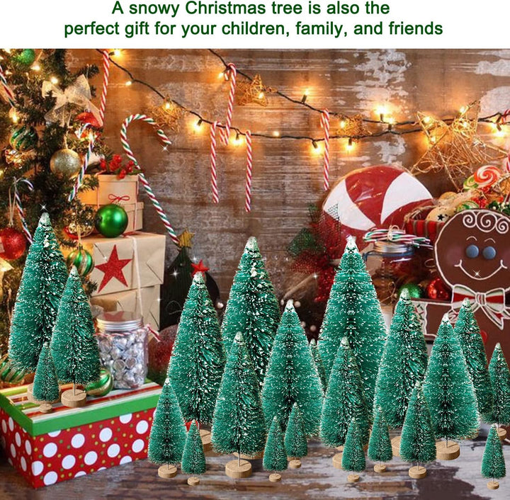 30Pcs Christmas Decorations Mini Christmas Trees
