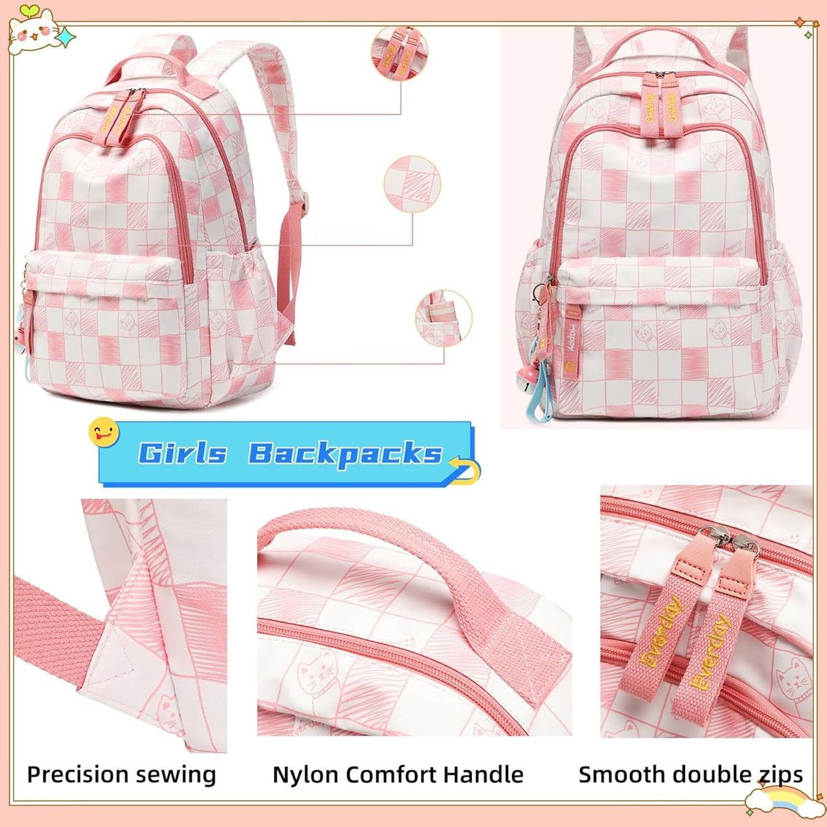 Daisy Prints Backpack for Girls