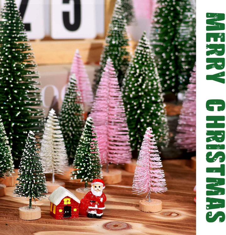 30Pcs Christmas Decorations Mini Christmas Trees