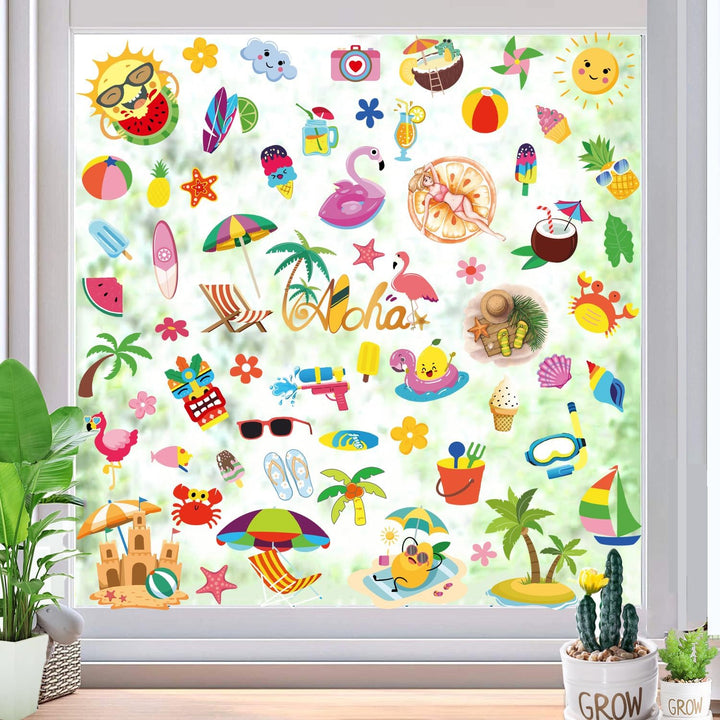 Christmas Window Clings Decorations, 10 Sheets