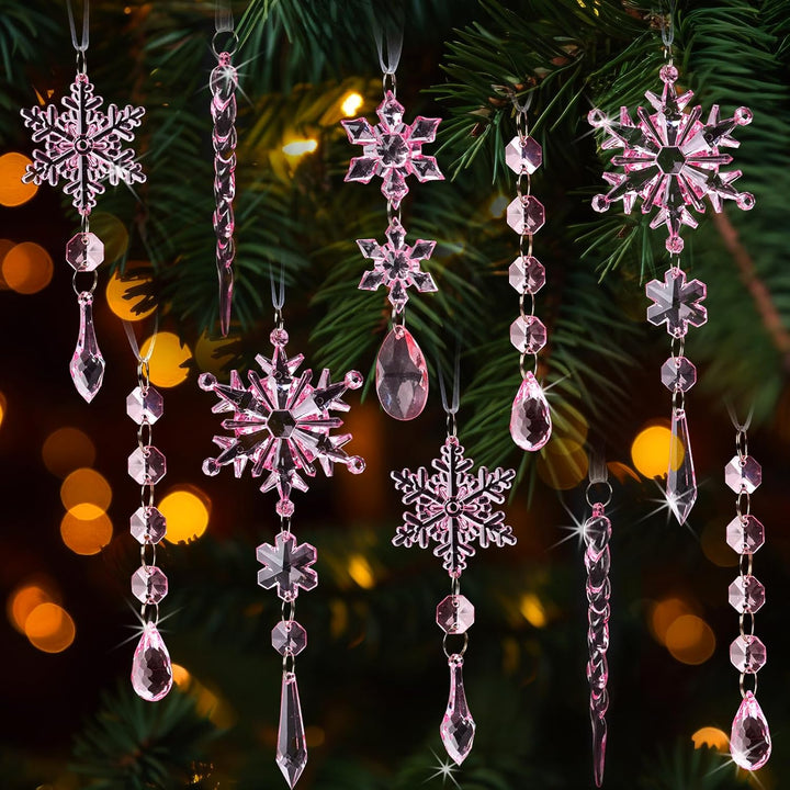18pcs Crystal Christmas Ornaments