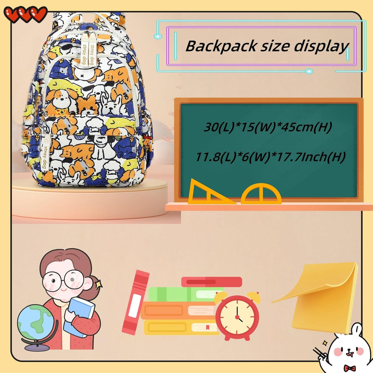 Daisy Prints Backpack for Girls