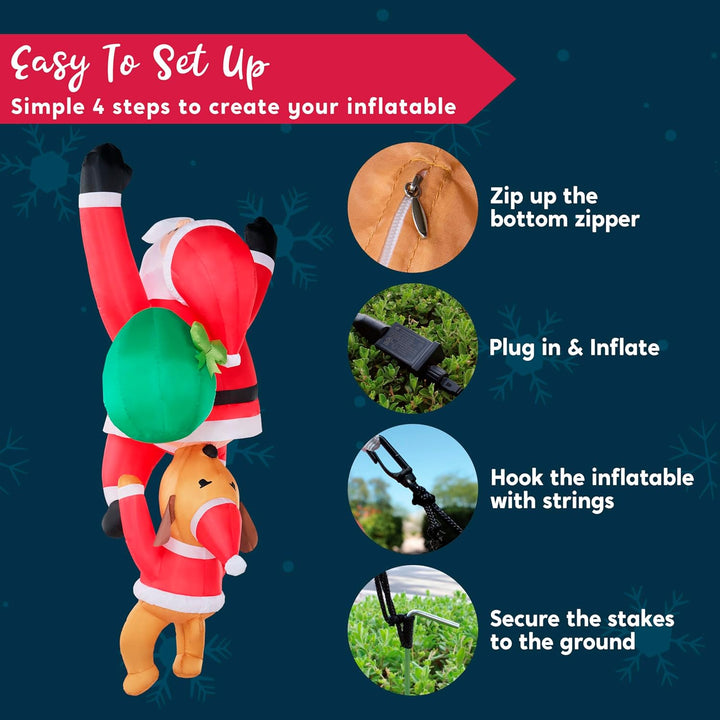 8 FT Hanging Christmas Inflatables Decoration