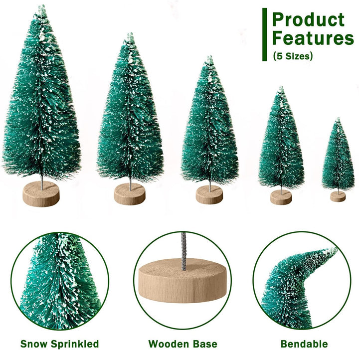 30Pcs Christmas Decorations Mini Christmas Trees
