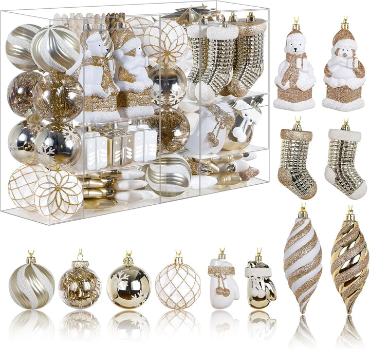 112pcs Christmas Balls Ornaments Set