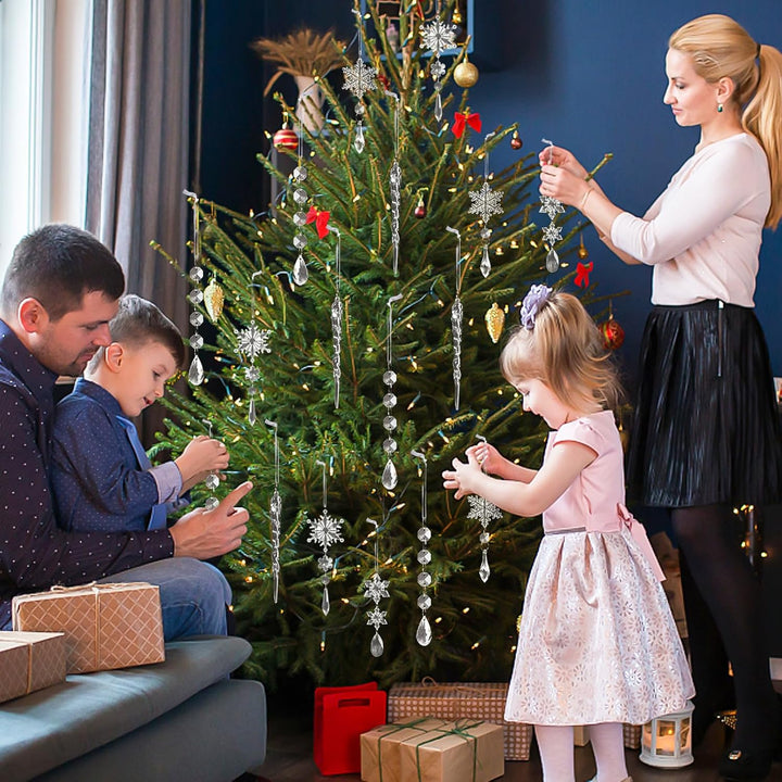 18pcs Crystal Christmas Ornaments