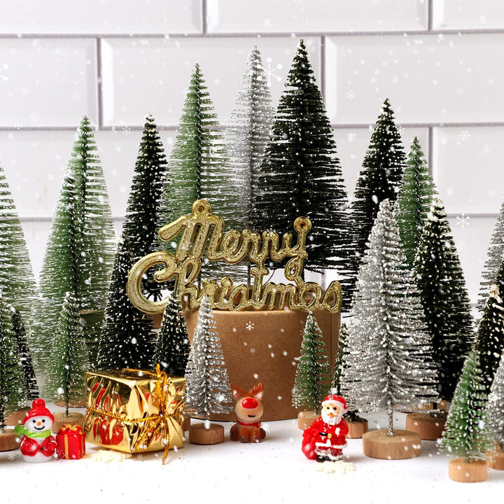 30Pcs Christmas Decorations Mini Christmas Trees