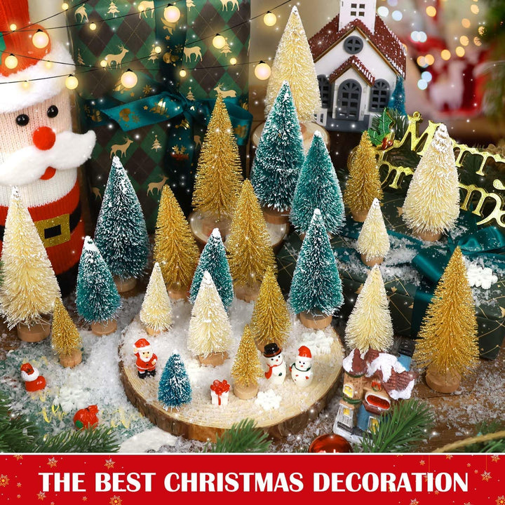 30Pcs Christmas Decorations Mini Christmas Trees