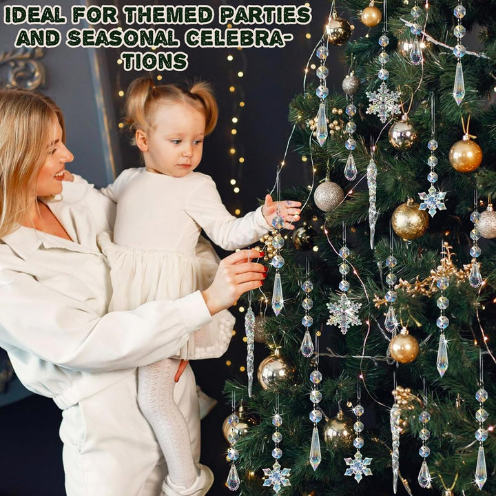 18pcs Christmas Tree Decoration Crystal Ornaments