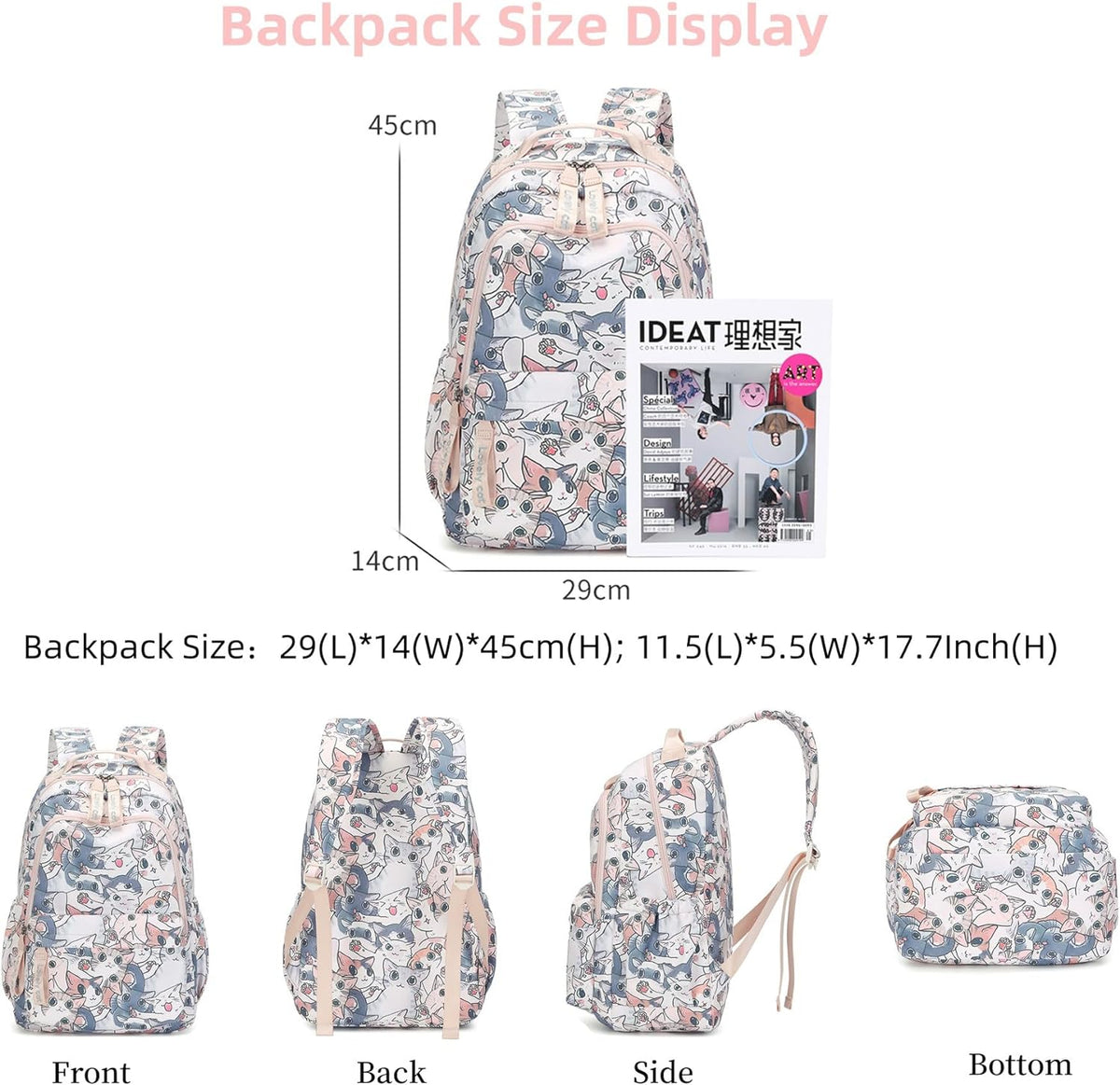 Daisy Prints Backpack for Girls