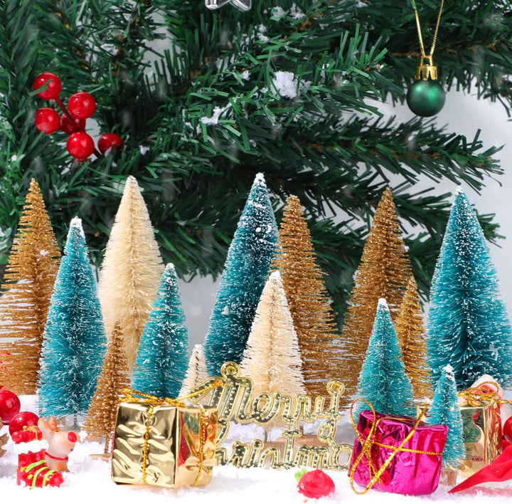 30Pcs Christmas Decorations Mini Christmas Trees