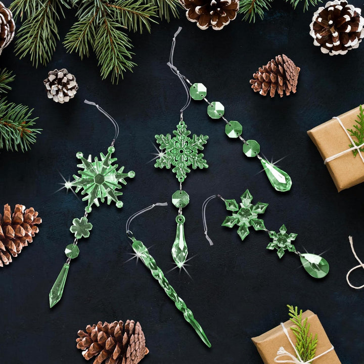 18pcs Crystal Christmas Ornaments