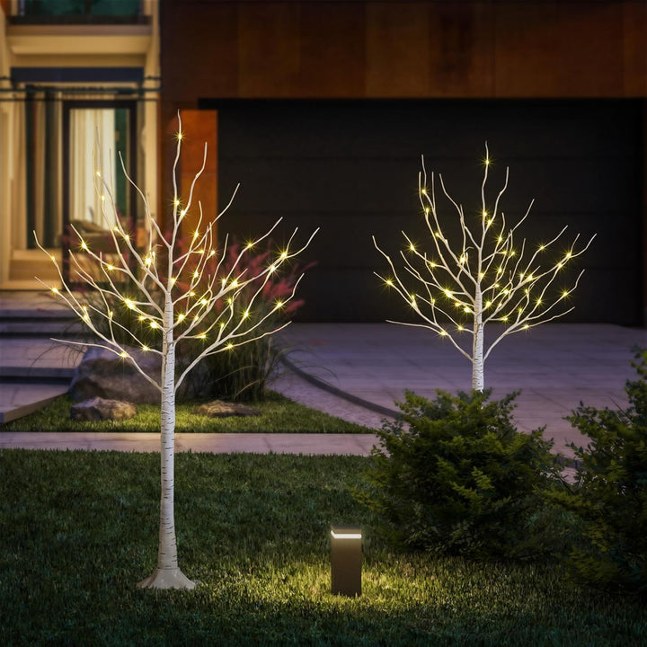 LED Birch Tree Light Set