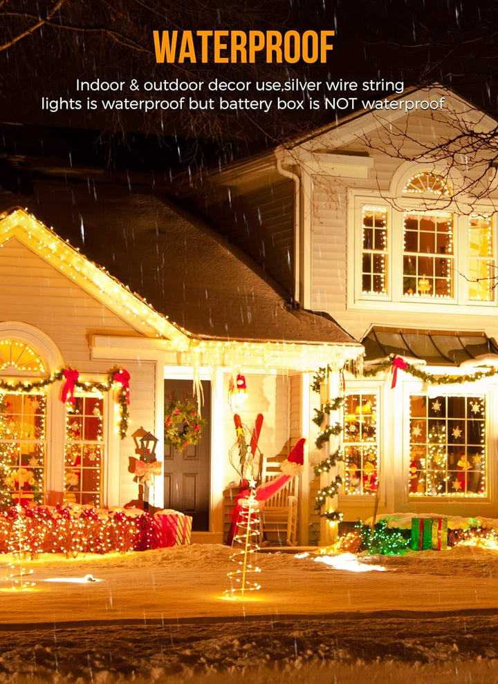 Fairy Lights Battery Operated, 10Ft 120 LEDs