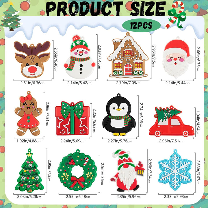 Christmas Ornaments for Tree Decorations, 12pcs