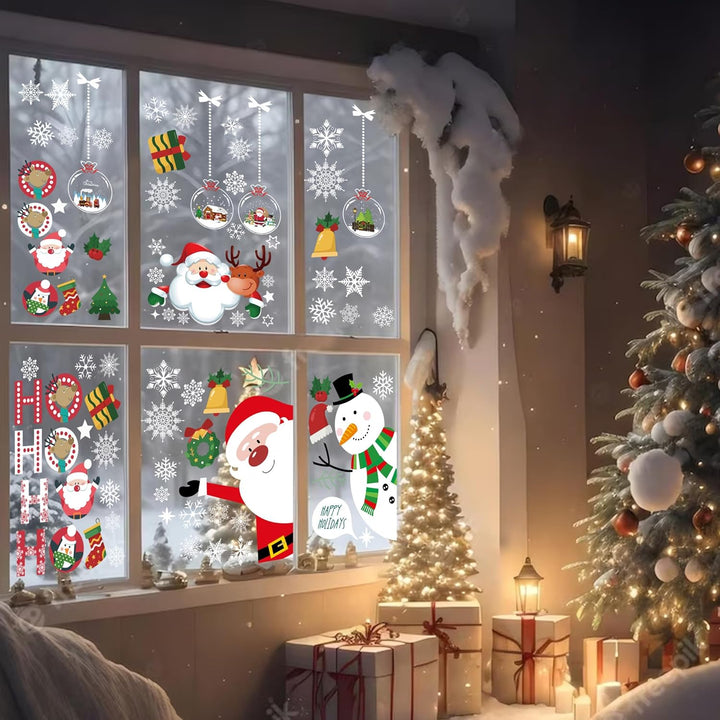 Christmas Window Clings Decorations, 10 Sheets