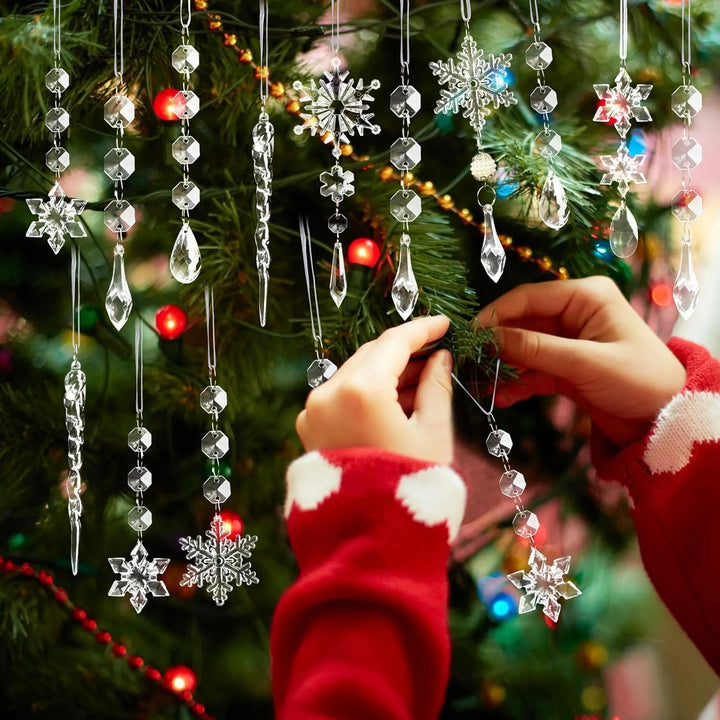 18pcs Christmas Tree Decoration Crystal Ornaments