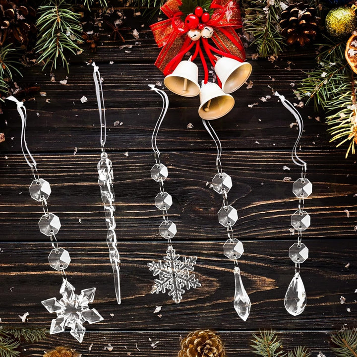 18pcs Christmas Tree Decoration Crystal Ornaments