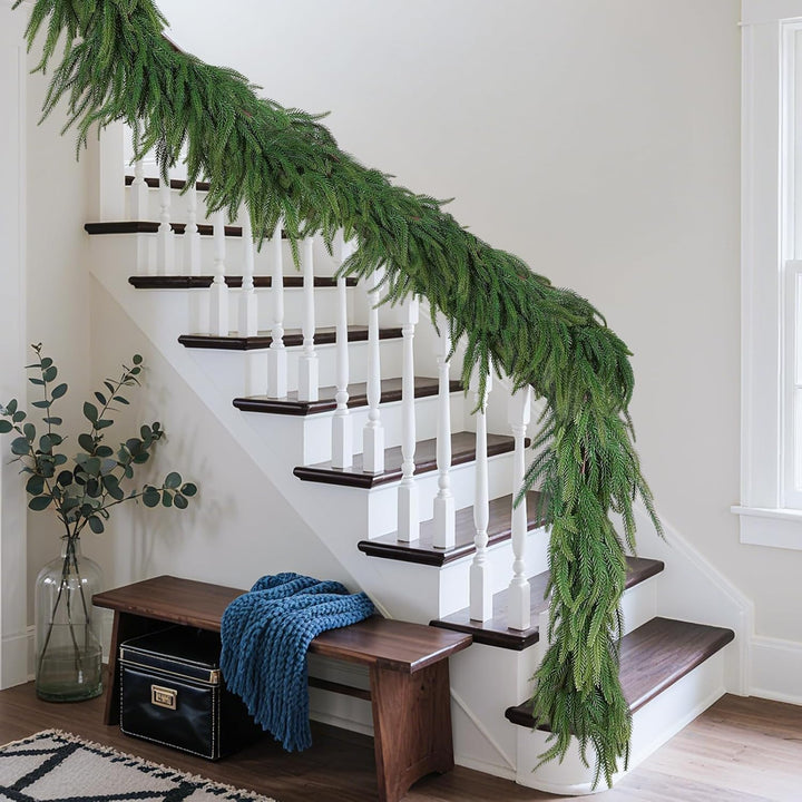 12FT (2 * 6FT) Christmas Norfolk Pine Garland