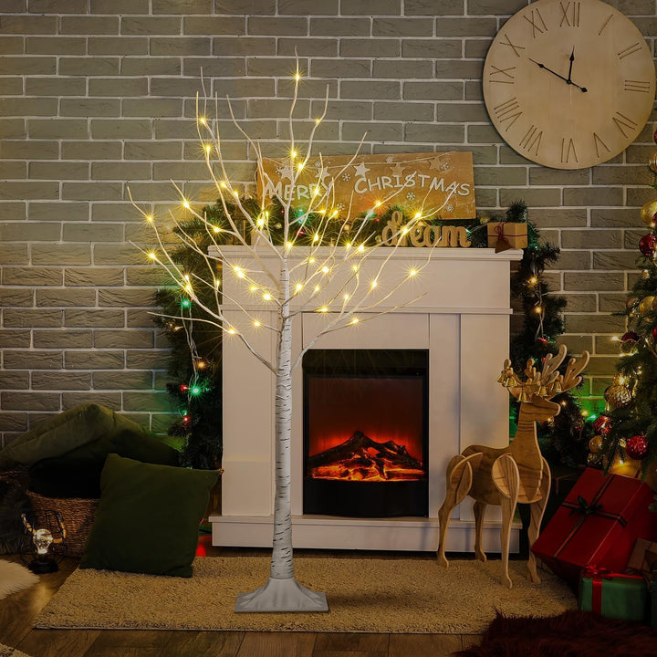 LED Birch Tree Light Set