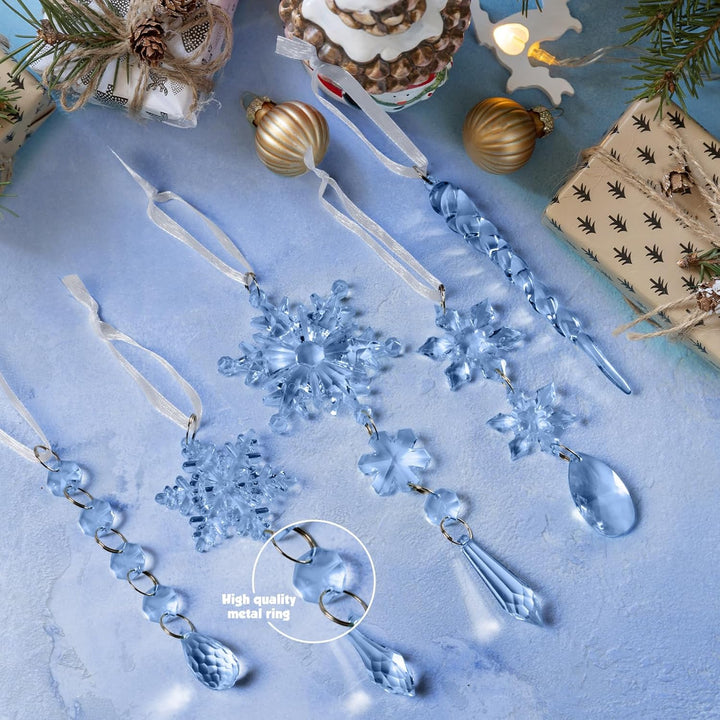 18pcs Crystal Christmas Ornaments