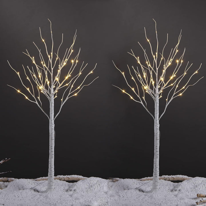 LED Birch Tree Light Set