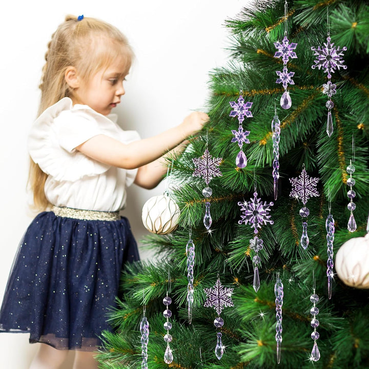 18pcs Christmas Tree Decoration Crystal Ornaments