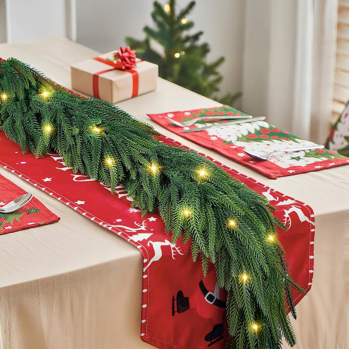 12FT (2 * 6FT) Christmas Norfolk Pine Garland