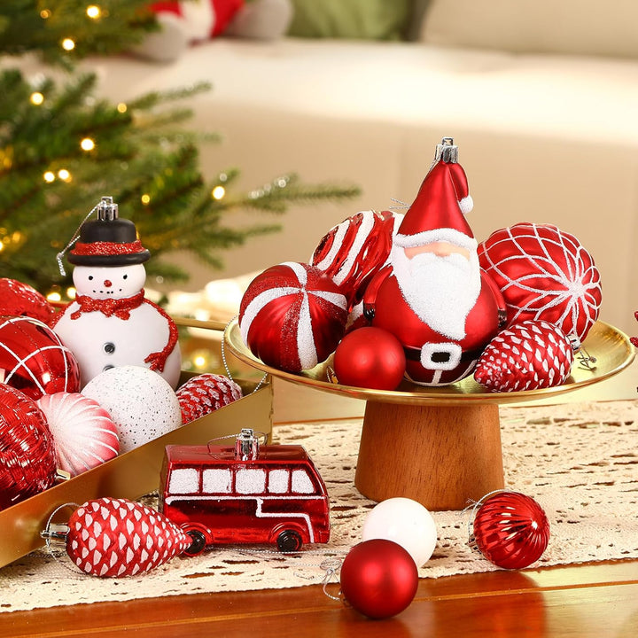 Alupssuc 100 Pcs Christmas Ball Ornaments Set