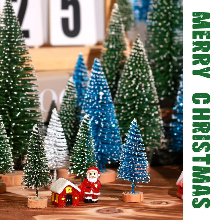 30Pcs Christmas Decorations Mini Christmas Trees