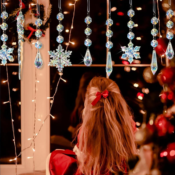 18pcs Christmas Tree Decoration Crystal Ornaments