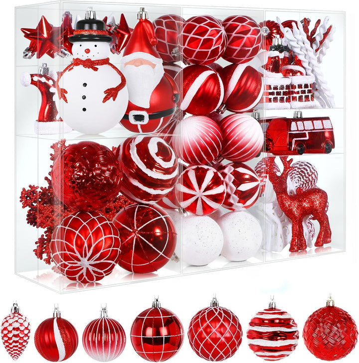 Alupssuc 100 Pcs Christmas Ball Ornaments Set