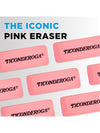 Ticonderoga Wedge Erasers, Pink, 3 Count