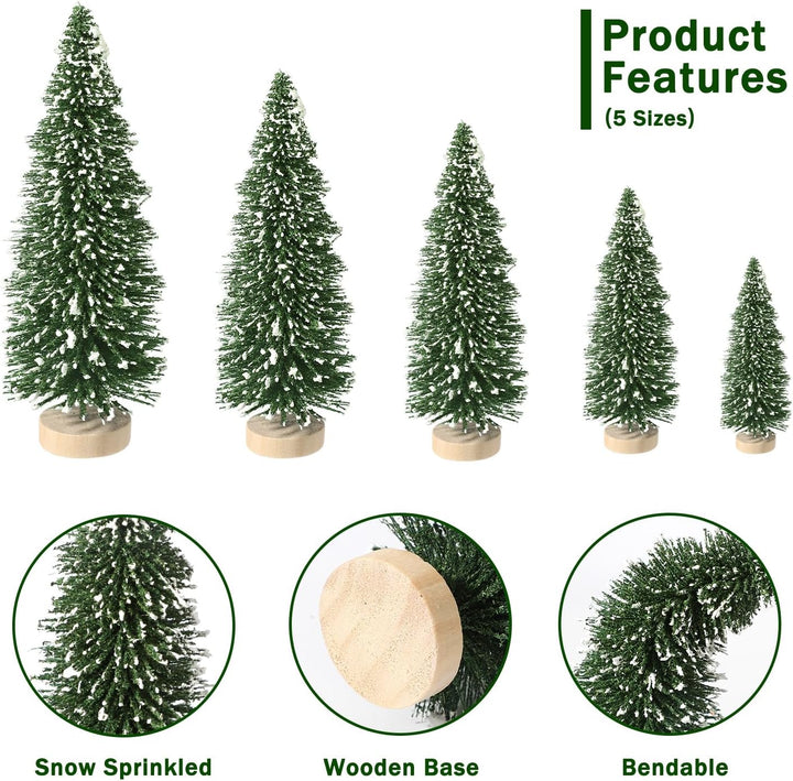 30Pcs Christmas Decorations Mini Christmas Trees