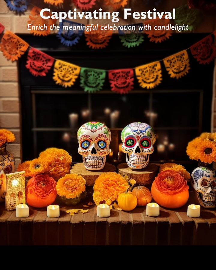 Homemory 12Pcs Flickering Flameless Candle Battery Operated