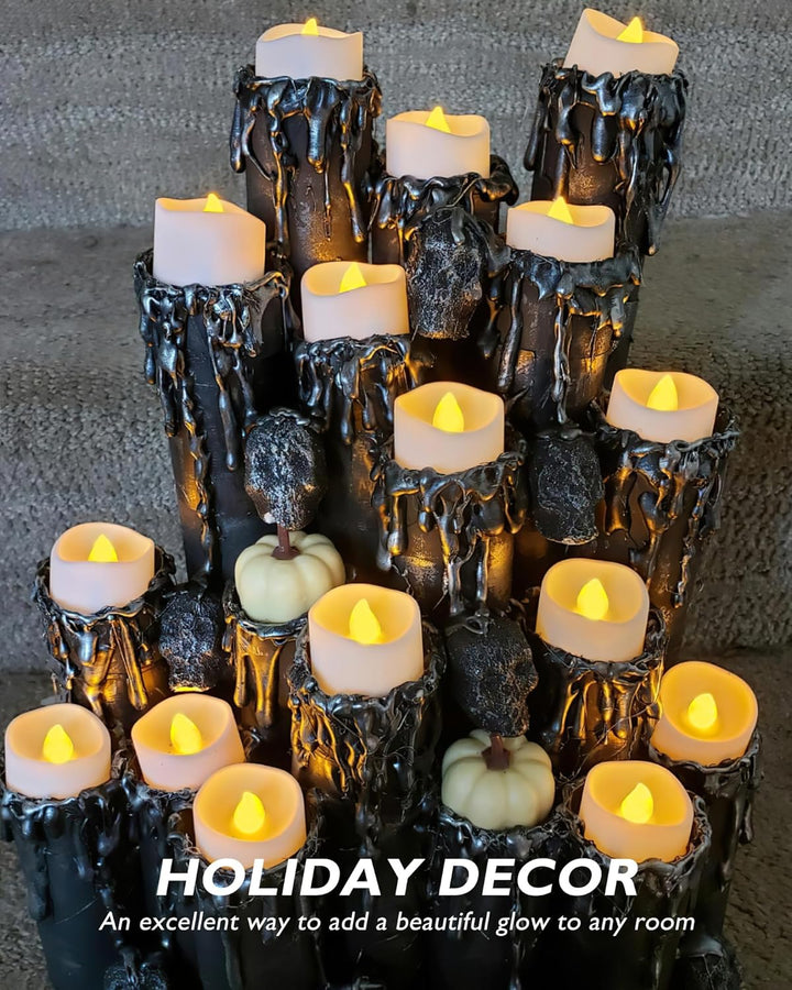 Homemory 12Pcs Flickering Flameless Candle Battery Operated