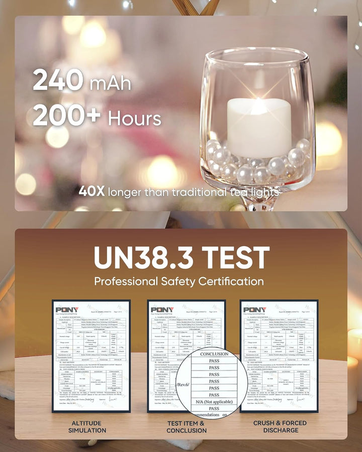 Homemory 12Pcs Flickering Flameless Candle Battery Operated