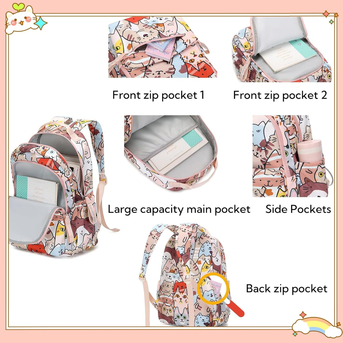 Daisy Prints Backpack for Girls