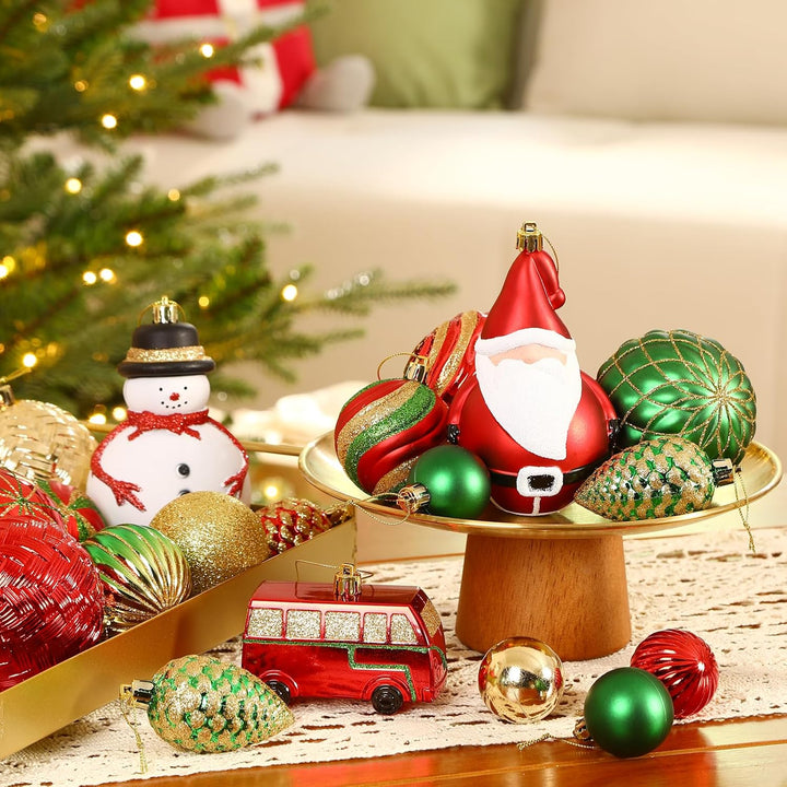 Alupssuc 100 Pcs Christmas Ball Ornaments Set
