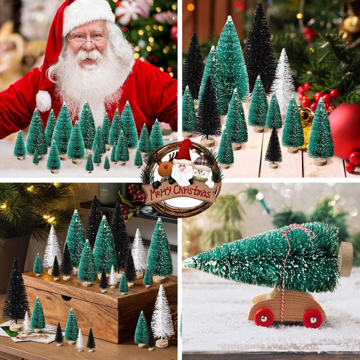 30Pcs Christmas Decorations Mini Christmas Trees