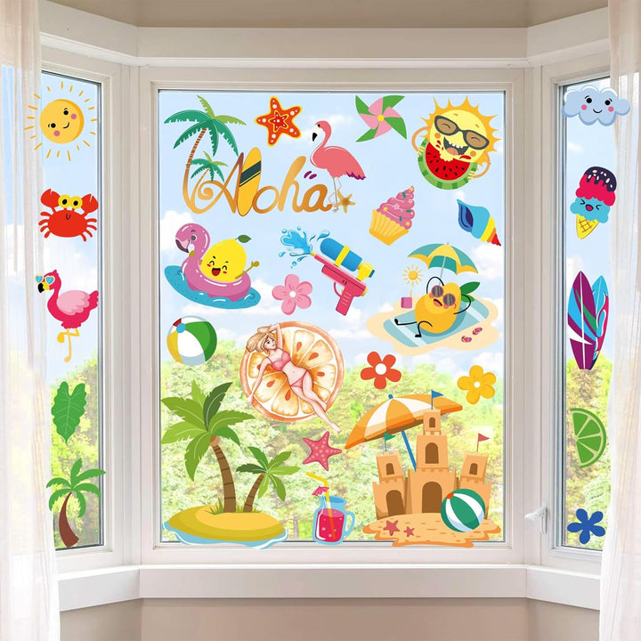 Christmas Window Clings Decorations, 10 Sheets