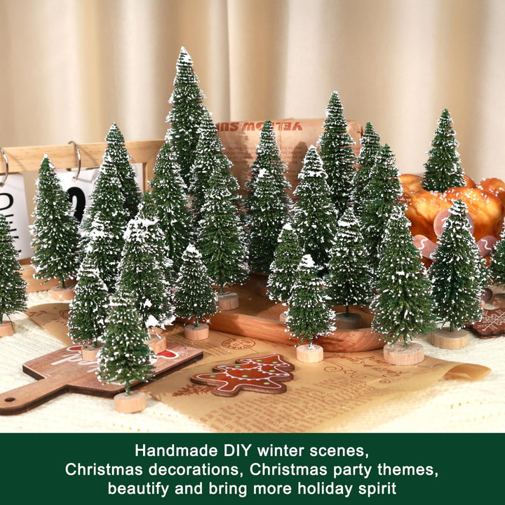 30Pcs Christmas Decorations Mini Christmas Trees