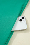 Mint Green Preppy Contrast Striped V Neck Long Sleeve T-shirt Dress