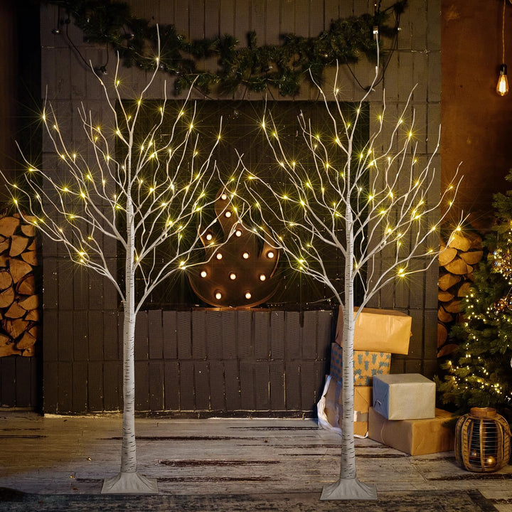 LED Birch Tree Light Set
