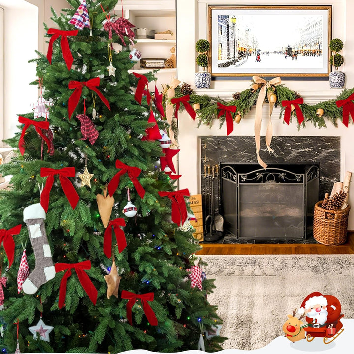 Christmas Decorations - Christmas Bows - 24 Pcs