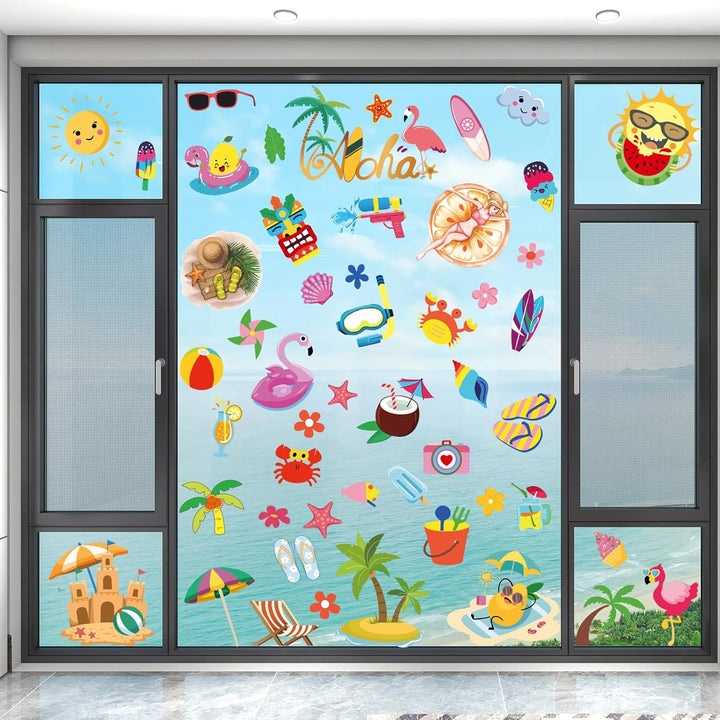 Christmas Window Clings Decorations, 10 Sheets