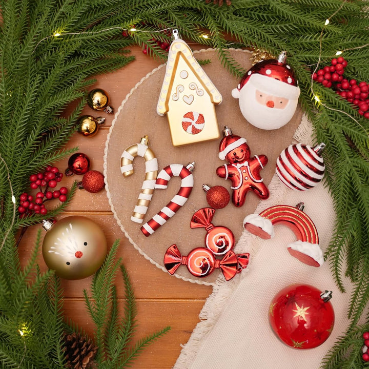 65pcs Christmas Balls Ornaments Set