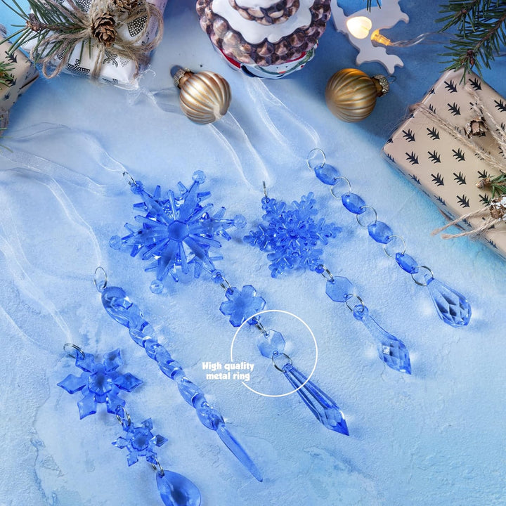 18pcs Crystal Christmas Ornaments